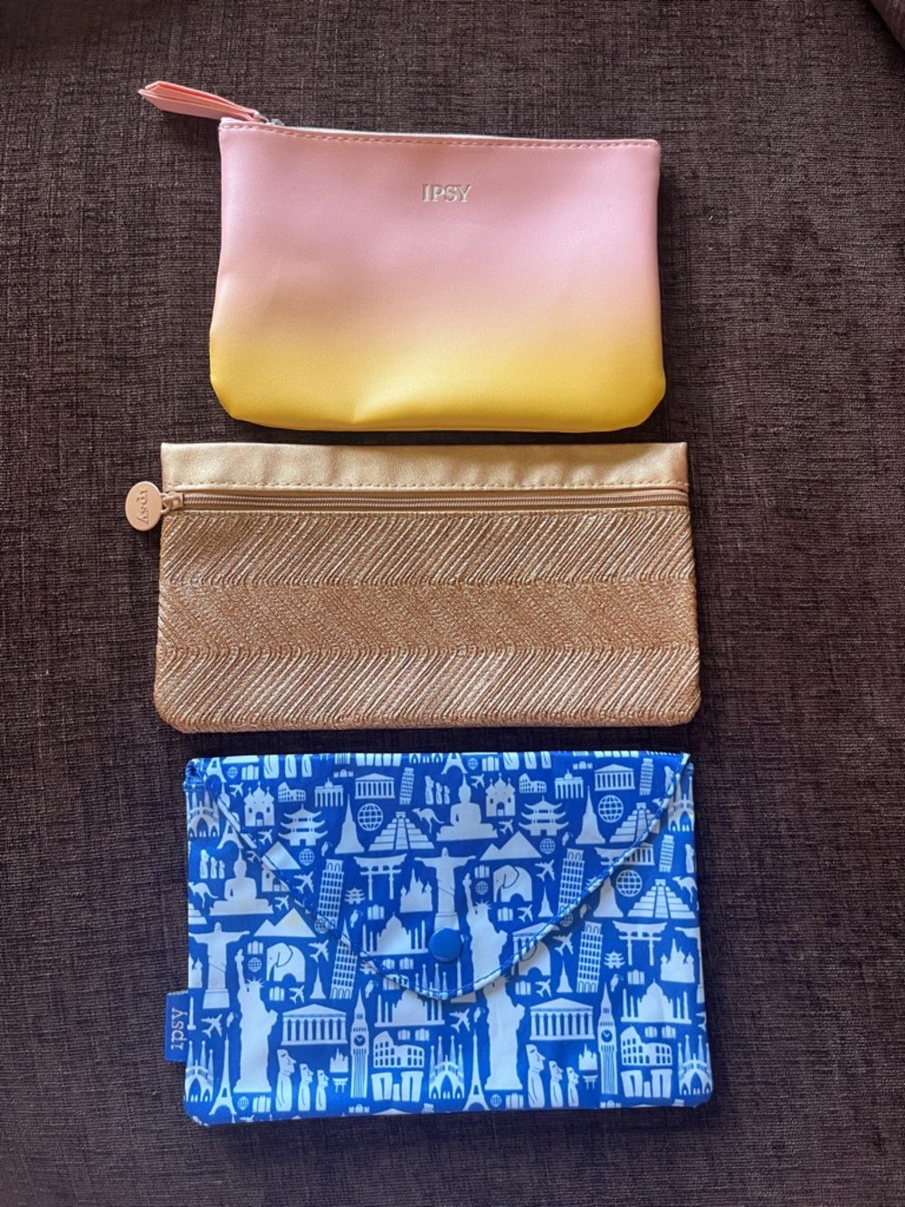 Ipsy 3 cosmetic bag set